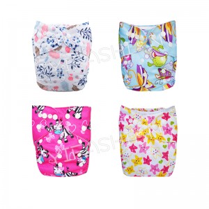 YIFASHIONBABY 4Pack Fresh Flower Girl Diapers Comfortable and Reusable Cloth Diapers With Inserts 4ZP09