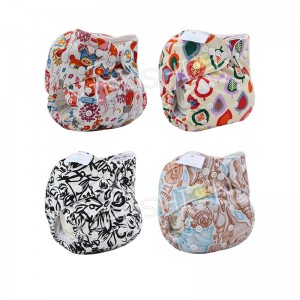 YIFASHIONBABY 4Pack Adjustable Reusable Lot, Color Girl Baby Washable Cloth Diaper Nappies with Insert 4ZP20
