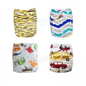 YIFASHIONBABY 4pcs Minky Pocket Cloth Diapers for Baby in Winter 6-35pounds 4ZP29