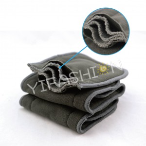 YIFASHION 200pcs/pack 5-Layers Washable Absorbency Charcoal Bamboo Liners  Reusable For Cloth Diapers 200CBI