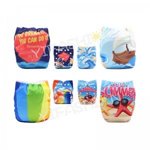 YIFASHIONBABY 4Pack All In One Size Pocket Cloth Diaper Retail with Insert DD-4Z02