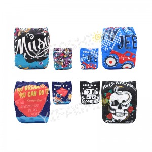 YIFASHIONBABY 4Pack Personality Position Printed Boys Cloth Nappies for Baby 6-36pounds DD-4Z06