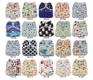 (Diaper Cover) YIFASHIONBABY 50pcs Washable Nappy Cover For Baby with Double Gussets YC-Z50