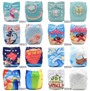 YIFASHIONBABY 20pcs Washable Naturally Comfortable Neutral Pocket Diapers for Baby With Inserts DD-Z20