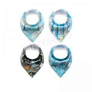Set of 4 Baby Bandana Drool Bib for Girls and Boys by YIFASHION, Organic Super Absorbent, Soft, & Chic Drooling and Teething Bibs YB23