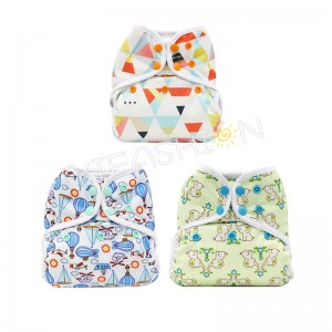 YIFASHIONBABY 3pcs/pack Neutral Prints Adjustable Diaper Cover for Baby 6-35pounds with Leg Gussets YC-Z02