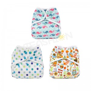 YIFASHIONBABY 3pcs/Pack Reusable Baby One Size Colorful Snap Washable Cloth Diaper Cover For Girls with DOUBLE Gussets YC-Z05