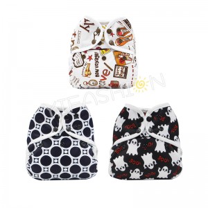 YIFASHIONBABY 3pcs / Pack Couvre-couches en tissu pour bébé avec DOUBLE soufflets. Imperméable, réglable et réutilisable. Taille unique pour les plis / plats / inserts YC-Z06