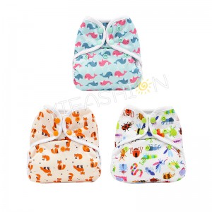 YIFASHIONBABY 3pcs/Pack Reusable Girls Cloth Diaper Nappy Cover One Size Adjustable Snap with DOUBLE Gussets YC-Z07