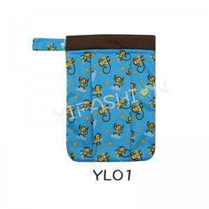 YIFASHION BABY Cutie 1pc Double Zipper Printed Waterproof Wetbags For Multi Use YL01