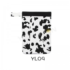 YIFASHION BABY Wet / Dry Reusable Diaper Bag Premium Travel Bags With Waterproof Lining (Cow Prints)YL09