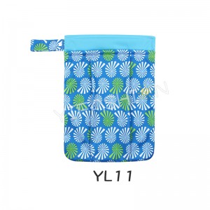 YIFASHION BABY 1pc Cute Travel Baby Wet /Dry Cloth Nappy Organizer Bag With Snaps Handle YL11