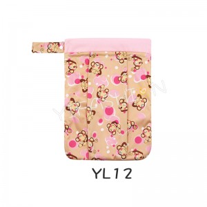 YIFASHION BABY 1pc Cute Waterproof Travel Laundry Bag, Zippered Wet bags (Monkey Prints) YL12