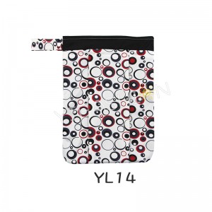 YIFASHION BABY Wet Dry Bag Baby Cloth Diaper Nappy Bag Reusable with Two Zippered Pockets YL14