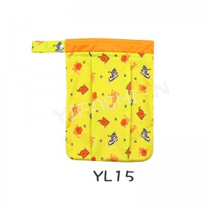 YIFASHION BABY 1pc Washable Reusable Waterproof Wet/Dry Domes Bag for Cloth Diapers YL15