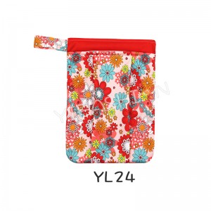 YIFASHION BABY Cloth Diapers Waterproof Zippered Laundry Wet/Dry Bag with Snaps Handles YL24