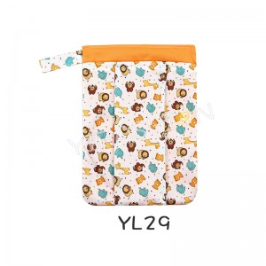 YIFASHIONBABY 1pc Baby Cloth Diaper Bags, Organizer Nappy WetBag with 2 Zippered Pockets YL29