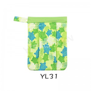 YIFASHIONBABY 1pc Cute Tortoise Print Reusable Hanging Wetbags for Baby Cloth Diaper  YL31