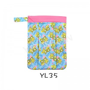 YIFASHIONBABY 1pc Frog Middle Hanging Wet/Dry Diaper Tote WetBag YL35