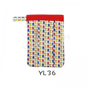 YIFASHIONBABY 1pc Owl Middle Travel Wet Dry Double Zippered Compatible Pocket Wet bags For Diapers YL36