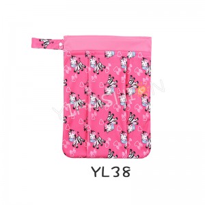 YIFASHIONBABY 1pc  Grab and Go Wet-Dry Bag, Double Zippered Wet bags Waterproof with Snaps handle YL38
