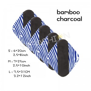 YIFASHIONBABY 5pcs/Pack Mama Sanitary Towel Pad, Reusable Bamboo Cloth Washable Menstrual Pad (S,M,L) with Mini Bag YW15