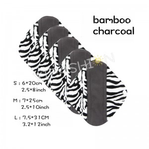 YIFASHIONBABY 1pc Mini Wet Bag +5pcs(Zebra Prints) Reusable Cloth Female Menstrual pads Waterproof(S,M,L) YW52