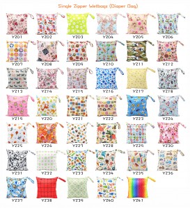 (Single Wetbags)YIFASHION BABY 20pcs Single Zippered Stroller Bag Reusable Baby Bags for Moms Wholesale YZ-ZH20