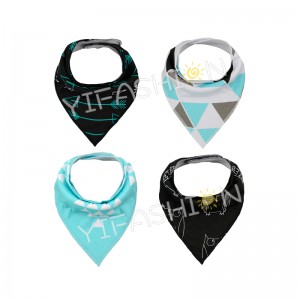 YIFASHIONBABY 4pcs/pack Softable Cotton Boy Drool bibs, Bandana Baby Bibs 0-2ages YB44